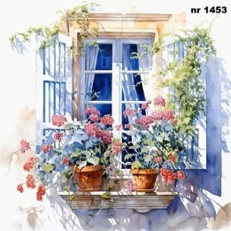 Mediterranean Windows servet 33x33cm