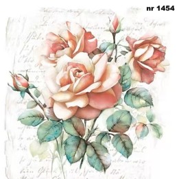 Subtle Classic Roses servet 33x33cm