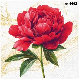 Scarlet Flower Study servet 33x33cm