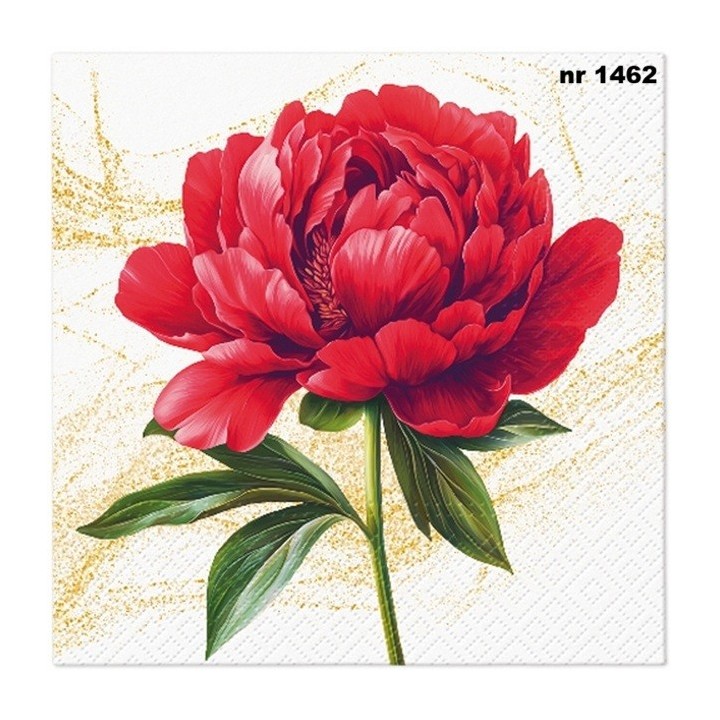 Scarlet Flower Study servet 33x33cm