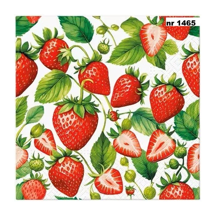 Strawberry Kiss servet 33x33cm