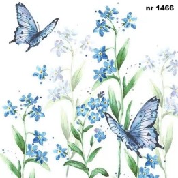 Azure bloom servet 33x33cm