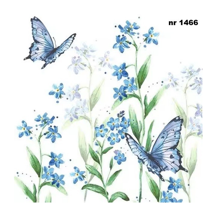 Azure bloom servet 33x33cm