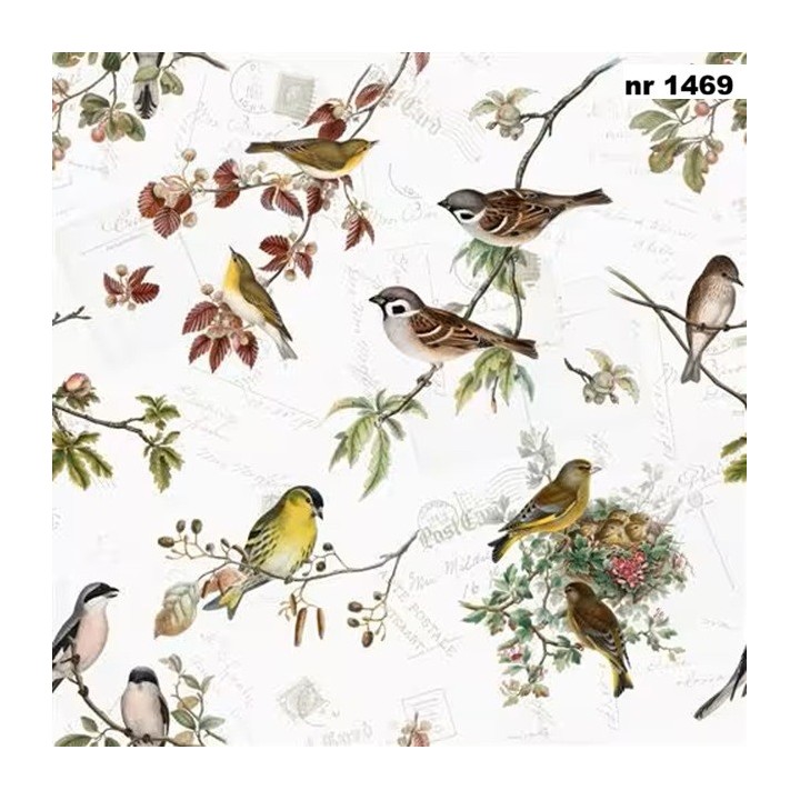 Bird Family servet 33x33cm