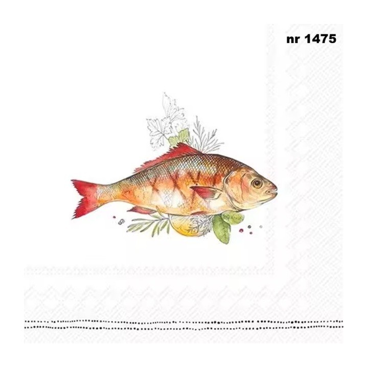Grilled Fish servet 33x33cm