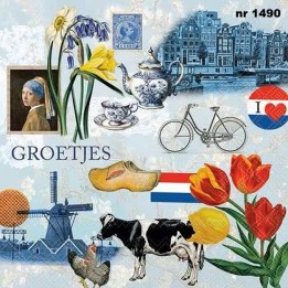 Greetings from Holland servet 33x33cm