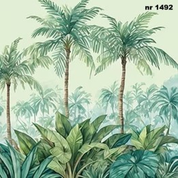 Palm Island tropic green servet 33x33cm