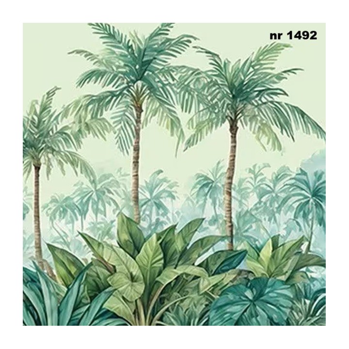 Palm Island tropic green servet 33x33cm