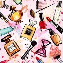 Parfum and make-up servet 25x25cm
