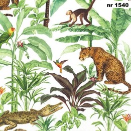 Tropical Zoo servet 33x33cm