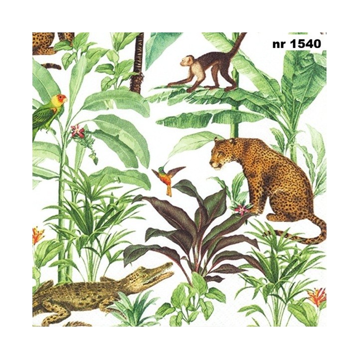 Tropical Zoo servet 33x33cm