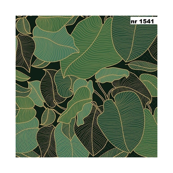 Art Nouveau green servet 33x33cm