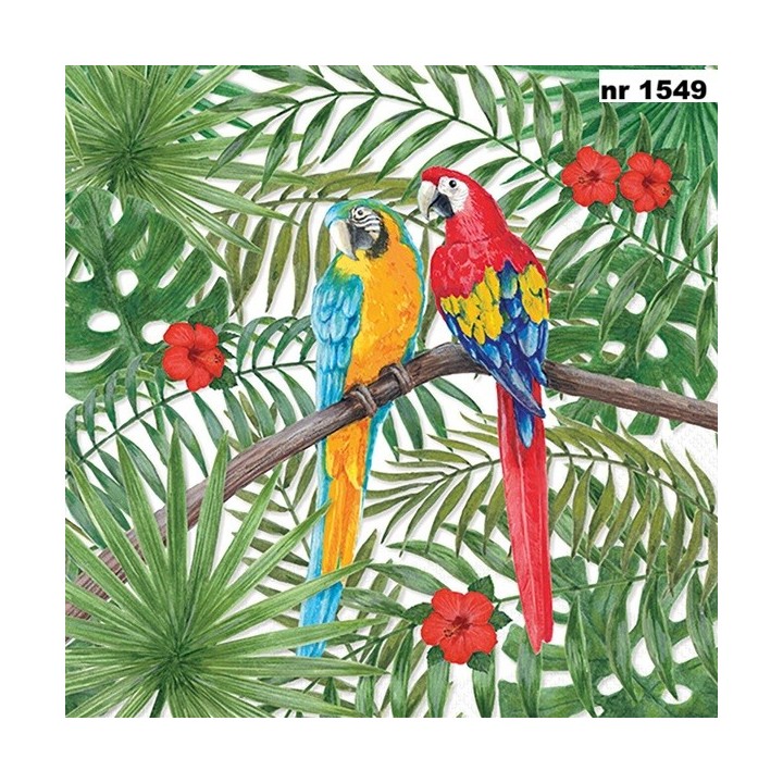 Parrots servet 33x33cm