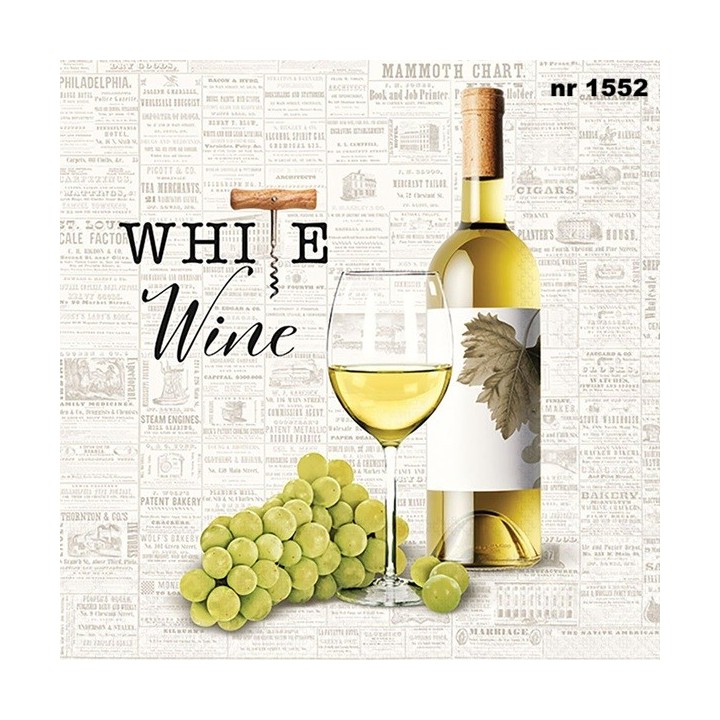 White wine servet 33x33cm