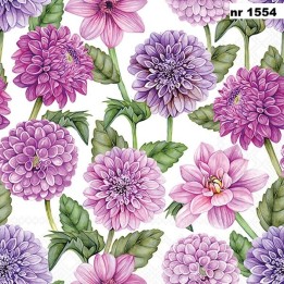 Dahlias in bloom servet 33x33cm