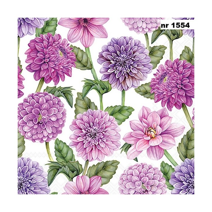 Dahlias in bloom servet 33x33cm