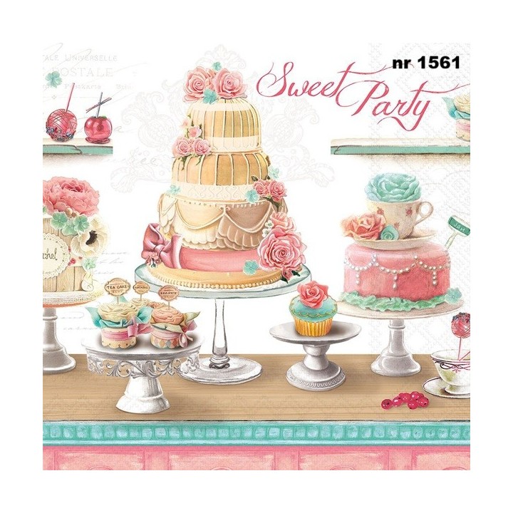 Sweet party servet 33x33cm