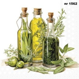 Oils and herbs servet 33x33cm