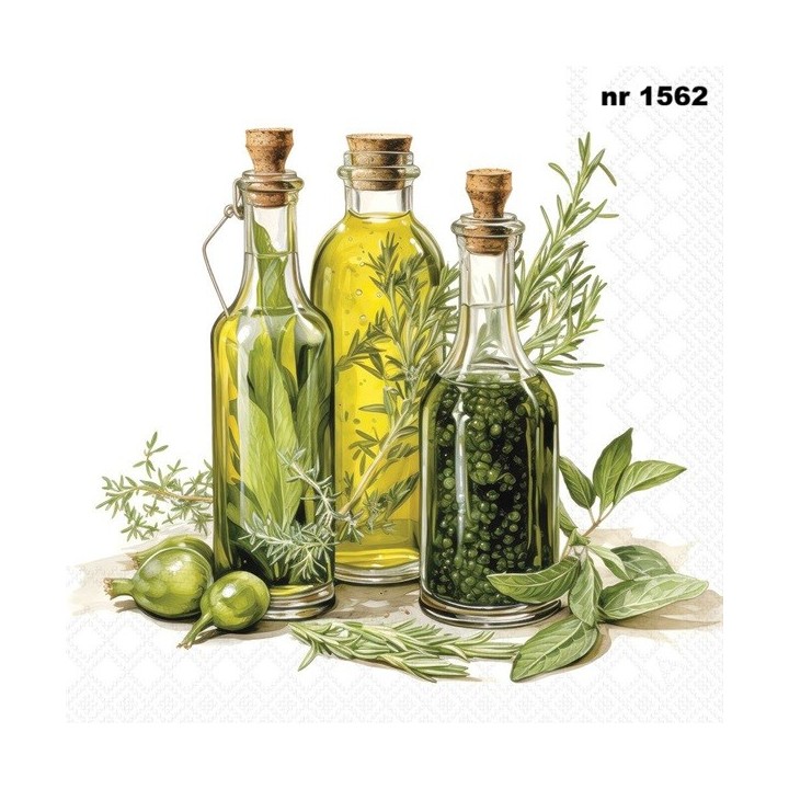 Oils and herbs servet 33x33cm
