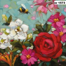 In the Garden servet 33x33cm