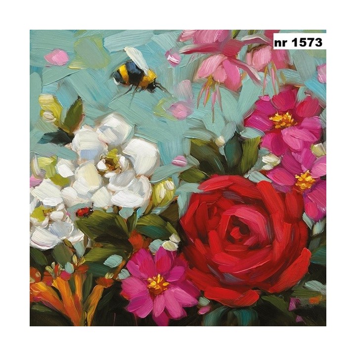 In the Garden servet 33x33cm