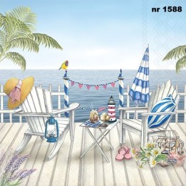 Sea view servet 33x33cm