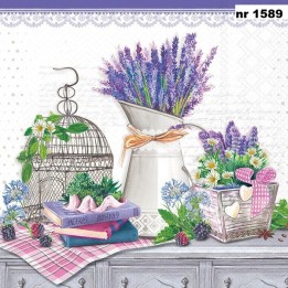 Lavender decoration servet 33x33cm