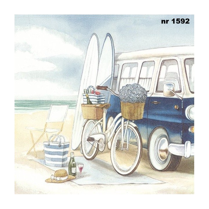 Chill after surfing servet 33x33cm