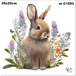 Belle Bunny servet 25x25cm