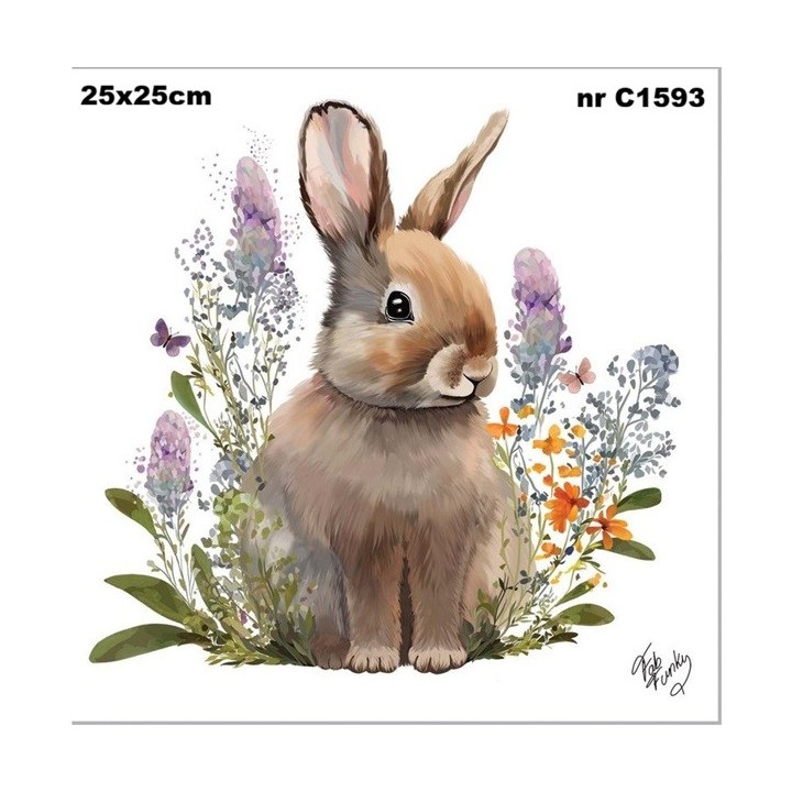 Belle Bunny servet 25x25cm