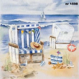 Beach Chairs servet 33x33cm