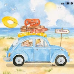 To the beach servet 33x33cm
