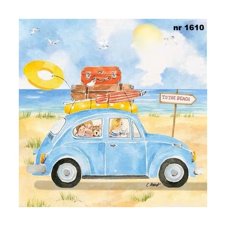To the beach servet 33x33cm