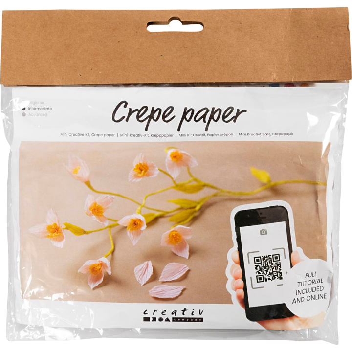 CC Creatieve Mini Hobbyset crêpepapier bloemen kersentak