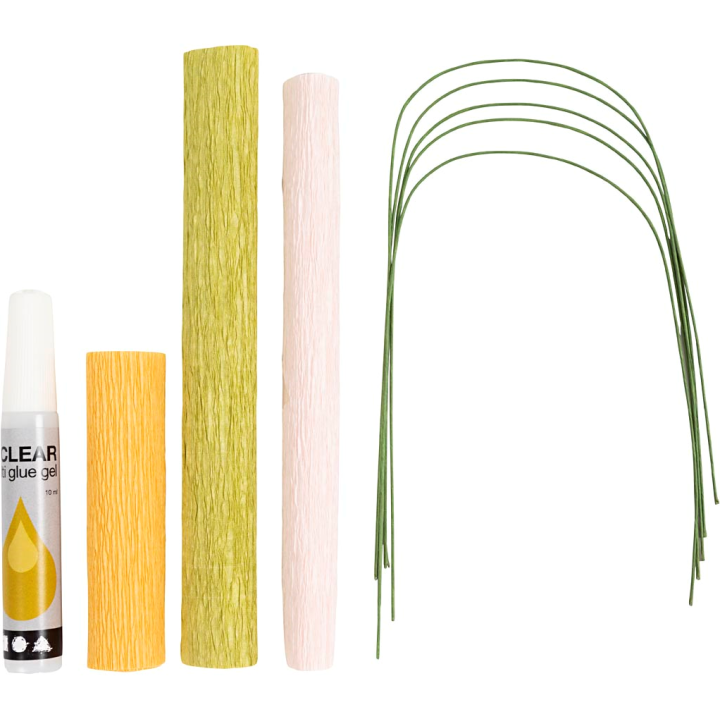 CC Creatieve Mini Hobbyset crêpepapier bloemen kersentak
