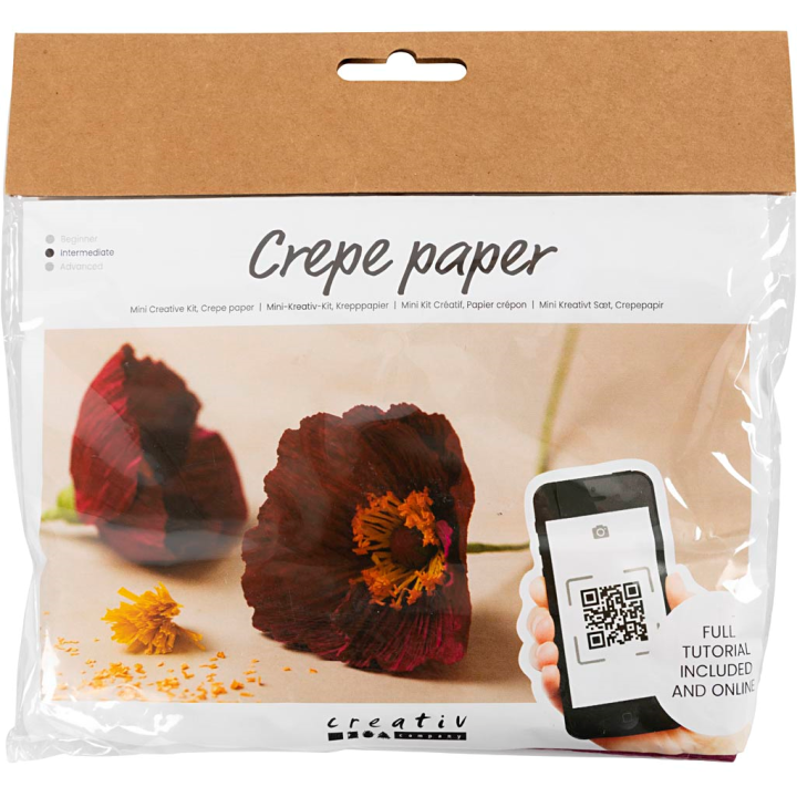 CC Creatieve Mini Hobbyset crêpepapier bloemen klaprozen