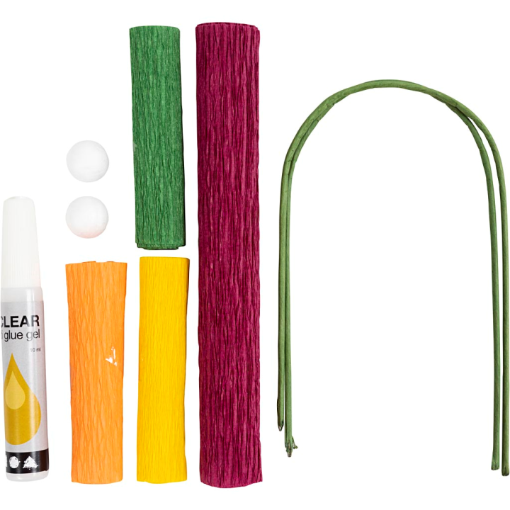 CC Creatieve Mini Hobbyset crêpepapier bloemen klaprozen