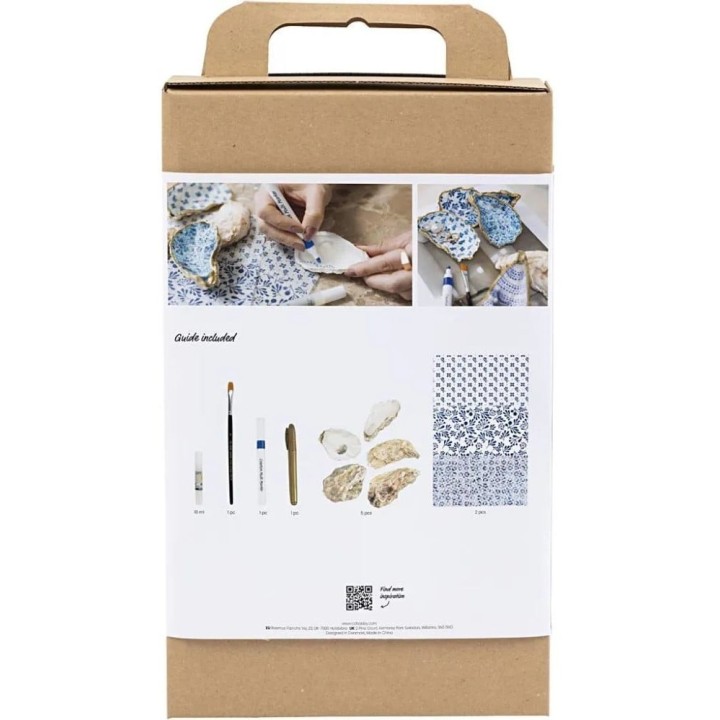 CC Hobbyset Decoupage oesterschelpen blauw