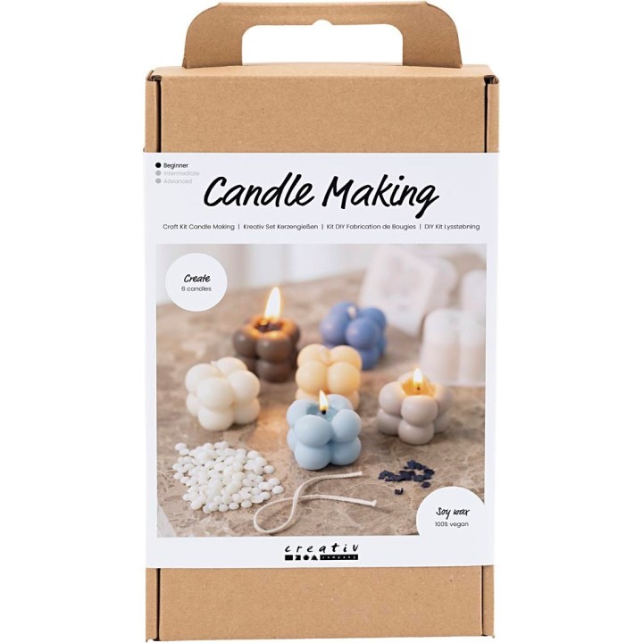 CC Hobbyset Kaarsen maken 6x bubble sojakaars