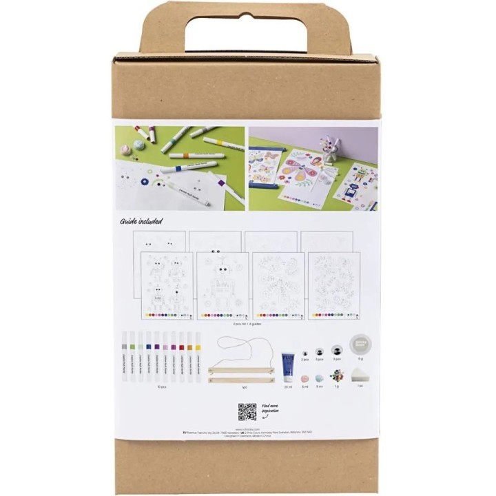 CC Hobbyset Kleuren vlinder en robot met markers