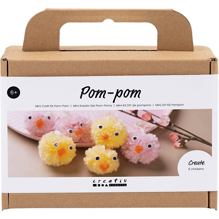 CC Mini hobbyset 6 pompom kuikens