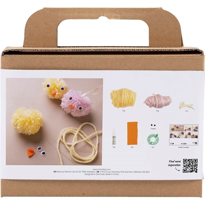 CC Mini hobbyset 6 pompom kuikens