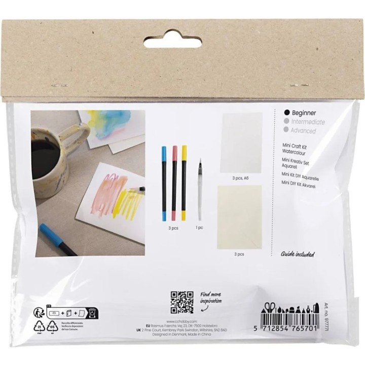 CC Mini hobbyset aquarel kaarten en enveloppen