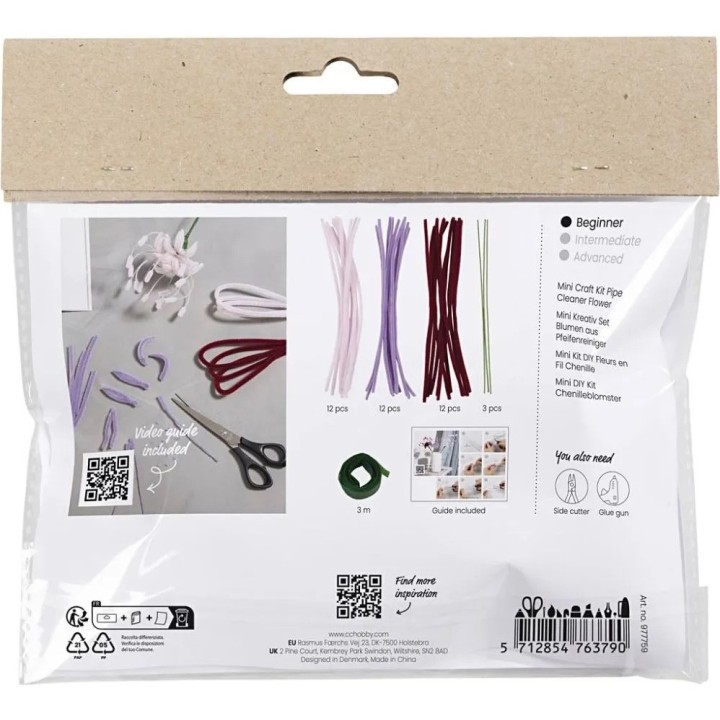 CC Mini hobbyset bloemen van chenilledraad