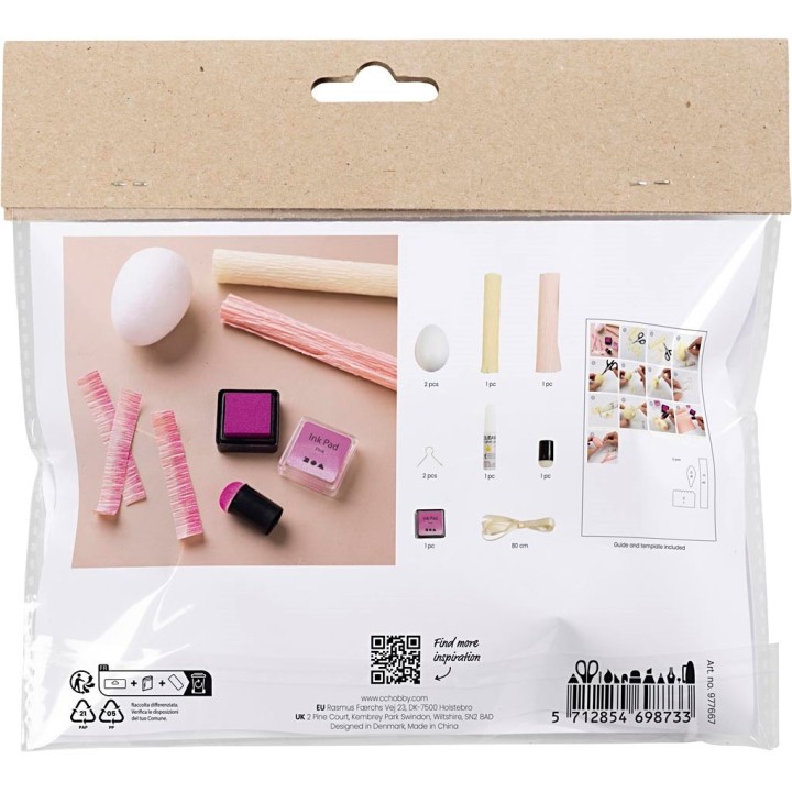 CC Mini hobbyset crepepapier 2 eieren