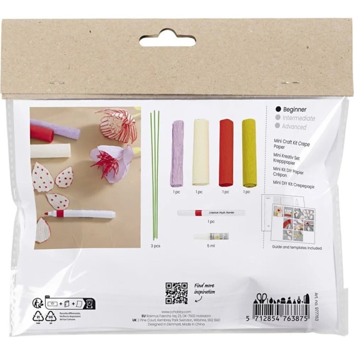 CC Mini hobbyset crepepapier bloemen