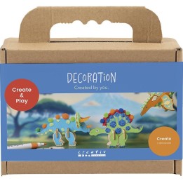 CC Mini hobbyset decoratie dinosaurus 3 soorten