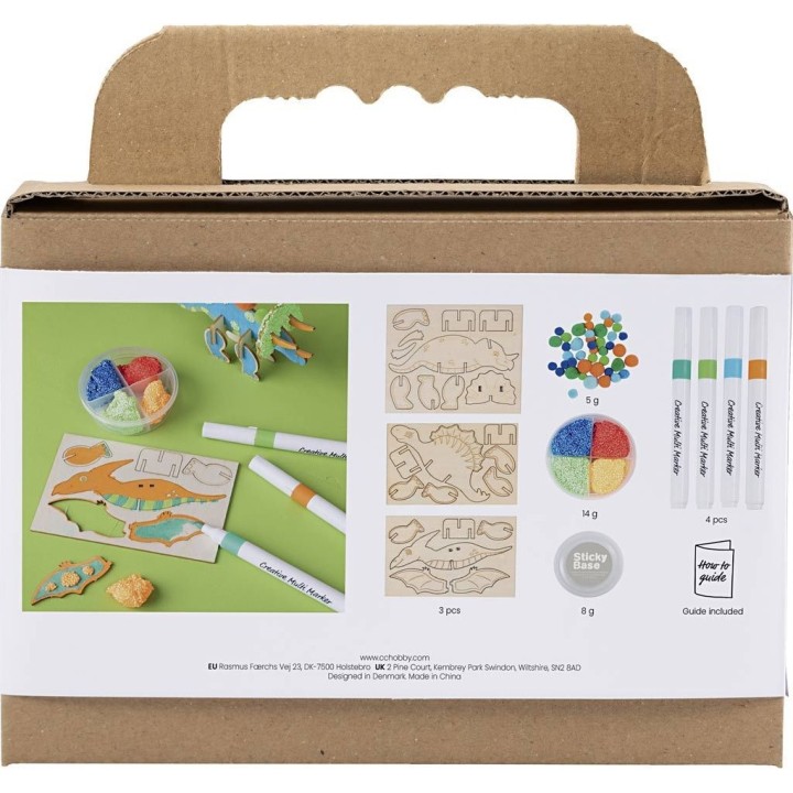 CC Mini hobbyset decoratie dinosaurus 3 soorten