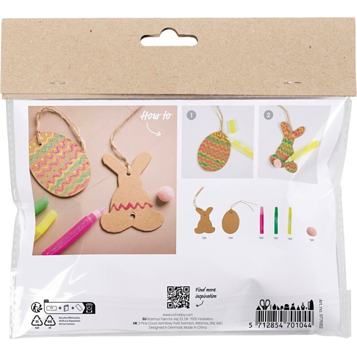 CC Mini hobbyset decoratie ei en konijn