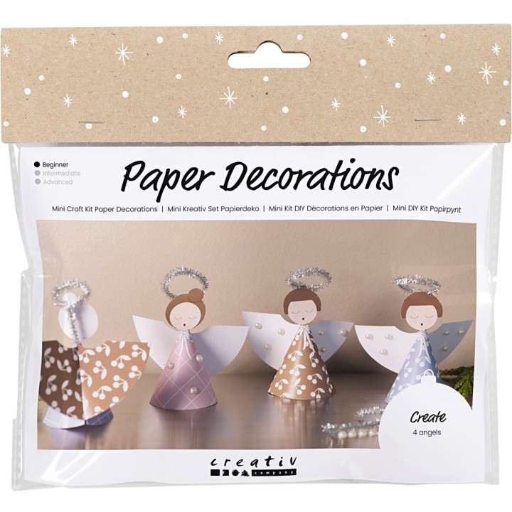 CC Mini hobbyset decoraties van papier engelen